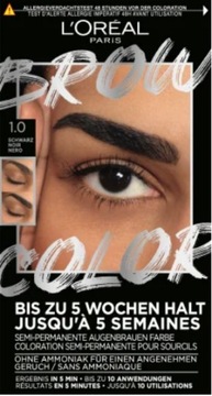 Loreal Brow Color farba do brwi 1.0 black czarna