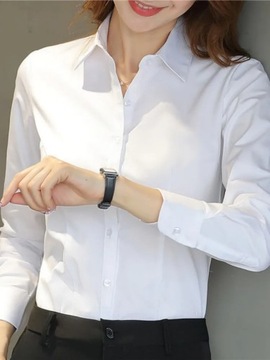 Fashion Women Shirt White Shirt Female Long-sleeve