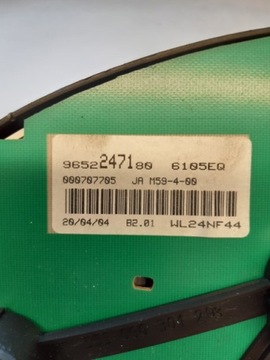 BERLINGO I FACELIFT 2.0 HDI PŘÍSTROJOVÁ DESKA BUDÍKY 9652247180