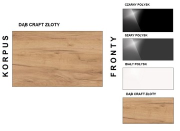 ПОДВЕСНОЙ ШКАФ RTV 140 ДУБ CRAFT ЗОЛОТОЙ БЛЕСК/МАТОВЫЙ