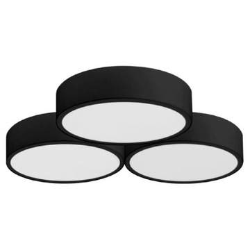 LAMPA PLAFON SUFITOWY ŻYRANDOL CZARNY POTRÓJNY 40CM APP878