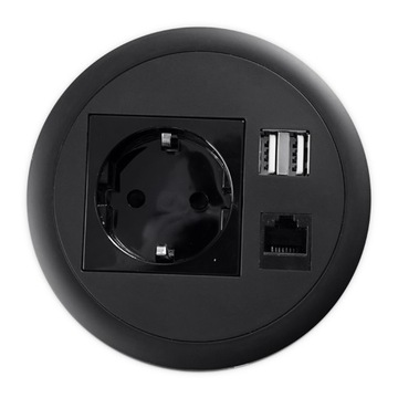 Spacetronik SPS-R1D4B круглая настольная розетка