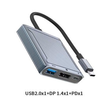 USB C — концентратор DisplayPort USB3.1 Type C — USB DP PD Разветвитель USB C