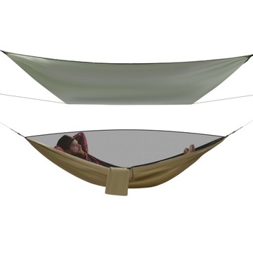 HAMAK MOSKITIERA WOJSKOWY TURYSTYCZNY NA CAMPING BIWAK SURVIVAL+ baldachim