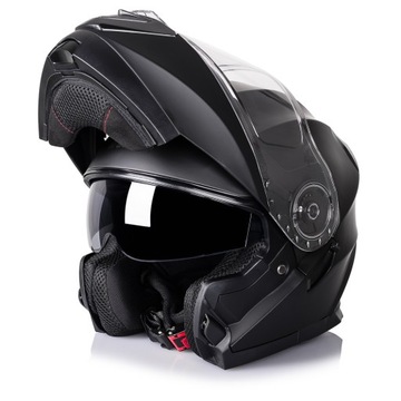 KASK SZCZĘKOWY Z BLENDĄ KRYPTON CZARNY MAT XL