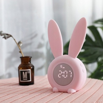 СВЕТОДИОДНЫЙ НОЧНИК С БУДИЛЬНИКОМ CARTOON RABBIT