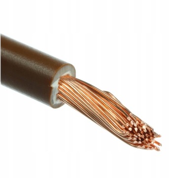 Przewód kabel LGY 1 mm2 jednożyłowy linka Brązowy