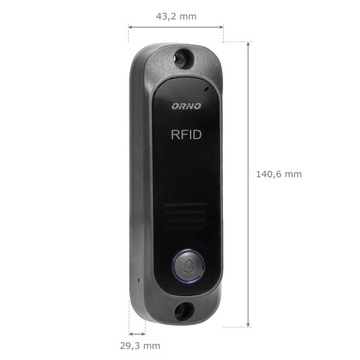 DOMOFON DO FURTKI BRAMY 2 SŁUCHAWKI CZYTNIK BRELOKÓW RFID INTERKOM CZARNY