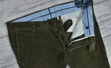 Polo Ralph Lauren Sztruksowe Spodnie Chinos Slim Fit Khaki 36/32