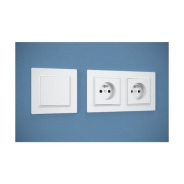 KONTAKT SIMON 10 DOUBLE FRAME, 2-кратный, UNIVERSAL WHITE CR2/11