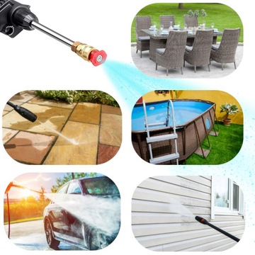 AKUMULATOROWA MYJKA CIŚNIENIOWA OGRODOWA ZESTAW DO MYCIA OKIEN KOSTKI POWER