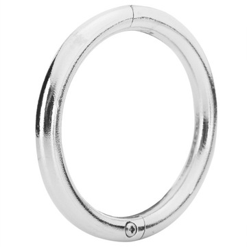 Металлическое кольцо из бычьего носа, хромированное.