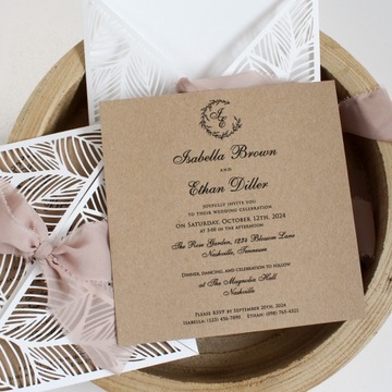 Свадебные приглашения Eco Rustic Boho образец