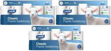 Papier toaletowy bezzapachowy Lambi 10 szt.