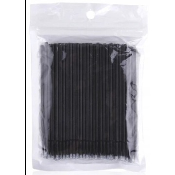 Aplikatory do rzęs Microbrush Czarne 100szt. 1mm
