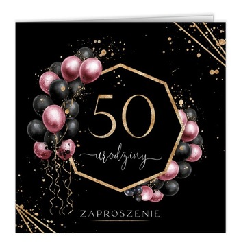 Zaproszenia na 50 Urodziny Koperta D11