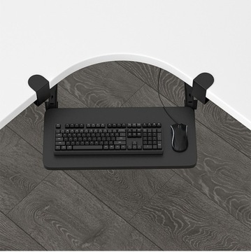 ПОЛКА ДЛЯ КЛАВИАТУРЫ, ВЫДВИЖНАЯ ПОДСТАВКА ДЛЯ СТОЛА, ЧЕРНАЯ