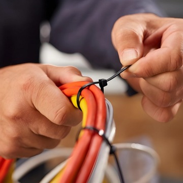 КАБЕЛЬНЫЕ Стяжки ЧЕРНЫЕ ПРОЧНЫЕ КАБЕЛЬНЫЕ Стяжки 3,6 x 200 мм 100 шт.