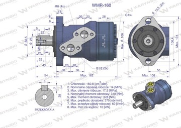 Орбитальный гидромотор 160 см3/об WARYŃSKI