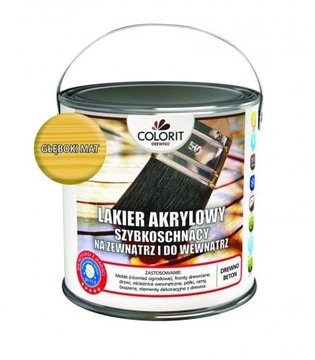 Colorit Lakier Akrylowy Drewna 2,5L MAT BEZBARWNY