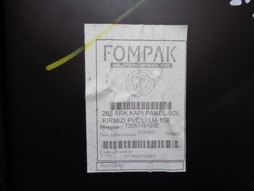 BOCZEK DRZWI FIAT DOBLO 2 II OPEL COMBO D 2010- LEWY TYLNY