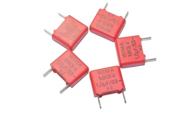 Kondensator foliowy 1uF 20% 63V 10mm WIMA MKS4