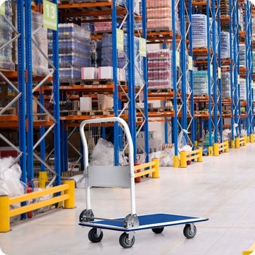WÓZEK MAGAZYNOWY SKŁADANY TRANSPORTOWY TOWAROWY PLATFORMOWY 300kg RĘCZNY
