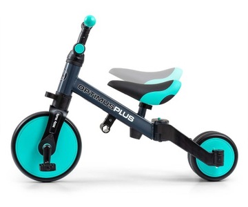 Трехколесный велосипед 4-в-1 с ручкой Optimus Plus Blue Mint Milly Mally