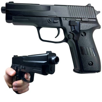 PISTOLET NA KULKI PLASTIKOWE BERETTA IMITACJA BRONI METALOWY ZAMEK + NABOJE