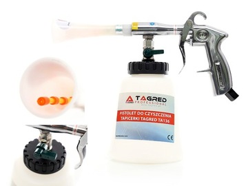 PNEUMATYCZNY PISTOLET PIORĄCY DO PRANIA CZYSZCZENIA TAPICERKI PIANY 1L