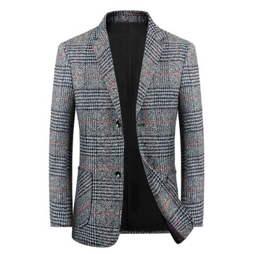 2023 NOWA Męska Marynarka Kratę CASUAL KLASYCZNA ROZ.M-3XL, XXL