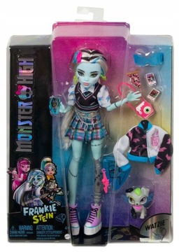 LALKA MONSTER HIGH FRANKIE STEIN + akcesoria HHK53