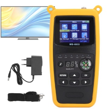 LCD satelitní měřič DVB-S/2 Satlink Signál pro nastavení antény s svítilnou