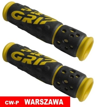 Chwyty kierownicy gripy 120 mm ŻELOWE PROGRIP Yellow do BMX i MTB