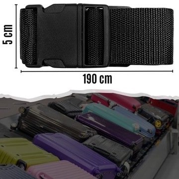 РЕМЕНЬ БЕЗОПАСНОСТИ ДЛЯ ЧЕМОДАНА, СУМКИ ДЛЯ БАГАЖА, STRONG TASTE, TRAVEL, ЧЕРНЫЙ