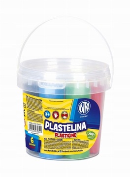 Plastelina w wiaderku ASTRA 6 kolorów