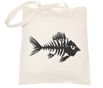 ХЛОПКОВАЯ СУМКА РЫБНЫЕ КОСТИ