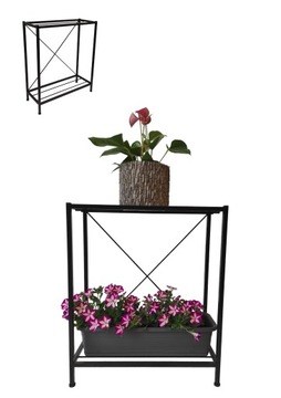 Kwietnik metalowy, stojak na kwiaty ogrodowy