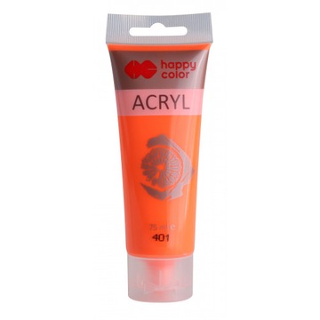 FARBA AKRYLOWA HAPPY COLOR POMARAŃCZ FLUO 75ML 401