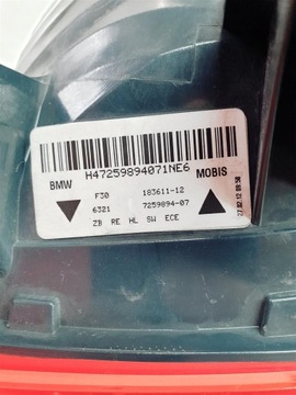 BMW 3 F30 11-15R PRAVÁ SVĚTLO ZADNÍ LED ORIG EU !!!