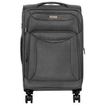 ЧЕМОДАН НА КОЛЕСИКАХ BLACK HORSE СРЕДНИЙ СЕРЫЙ ТЕЛЕСКОПИЧЕСКАЯ РУЧКА
