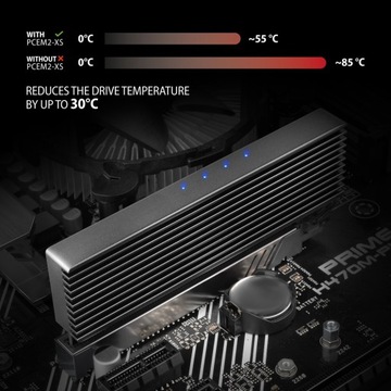 Внутренний адаптер PCIe x16 для подключения твердотельного накопителя M2 NVMe с радиатором