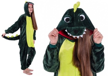 DINOZAUR Smok Piżama Kigurumi Onesie M 155-164 cm