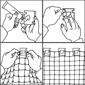 КРЮЧКИ ДЛЯ БАЛКОННОЙ СЕТКИ CAT 40 ШТ + КЛЕЙ ДЛЯ КАЖДОГО ТИПА. СЕТКА