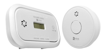 Alarm Czujnik CZADU LCD Wykrywacz Tlenku Węgla i Dymu