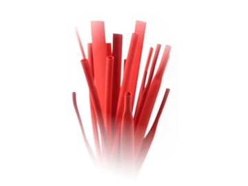 TRYTYT Rurka Koszulka Termokurczliwa Samogasnąca 4,8 - 2,4 mm Czerwona 1 m
