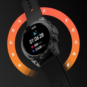 SMARTWATCH ZEGAREK MĘSKI MENU POLSKIE SPORT PULS ROZMOWY SMART WATCH AMOLED