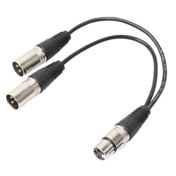 XLR żeński na 2 x XLR męskie rozdzielacz XLR żeński - 2 XLR męski