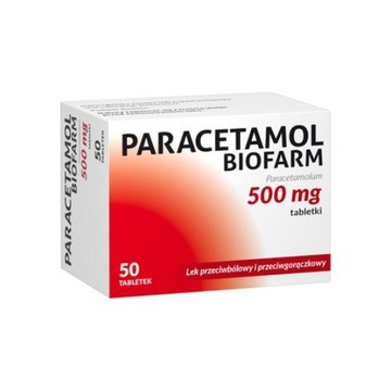 Paracetamol Biofarm 500mg 50tab -lek przeciwbólowy
