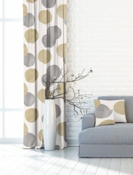 BOHO OKRĘGI - tkanina zasłonowa 150 cm